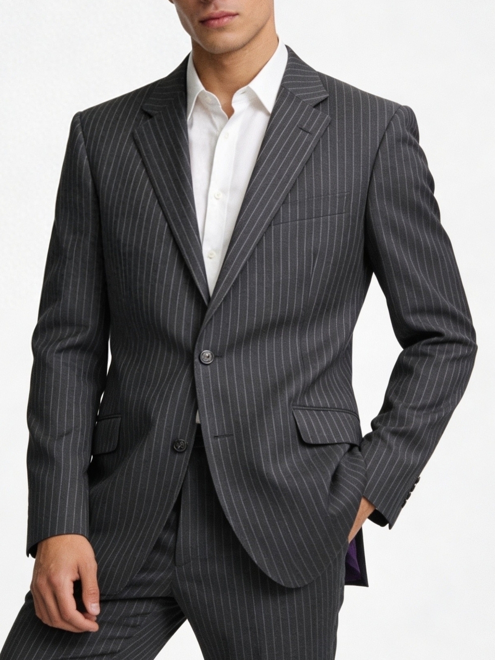 M&S Luxury Sartorial Suit Jacket - 100% Pure New Wool - Alfred Brown